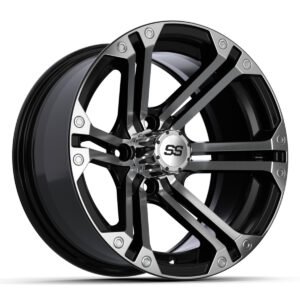 14″ GTW® Specter Black with Machined Accents Wheel