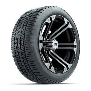 Set of (4) 14" GTW® Machined/Black Specter Wheels On Lo-Pro Tires