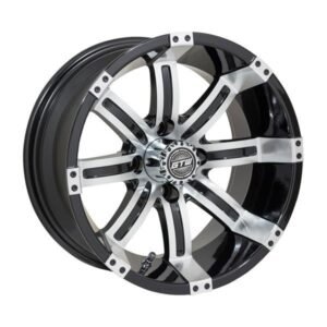 14″ GTW® Tempest Black with Machined Accents Wheel (3:4 Offset)