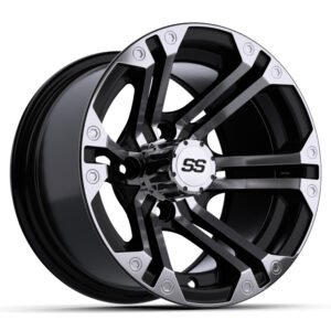 12″ GTW® Specter Black with Machined Accents Wheel