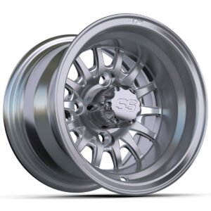 10″ GTW® Medusa Silver with Machined Accents Wheel