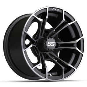 12″ GTW® Spyder Matte Gray Wheel with Machined Accents