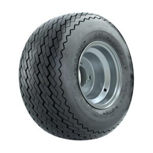 8” GTW® Topspin Tire & Silver Steel Wheel Assembly