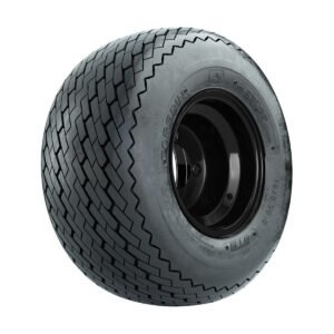 8” GTW® Topspin Tire & Black Steel Wheel Assembly