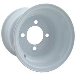 10x6 White Steel Wheel Centered