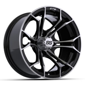 14″ GTW® Spyder Black with Machined Accents Wheel