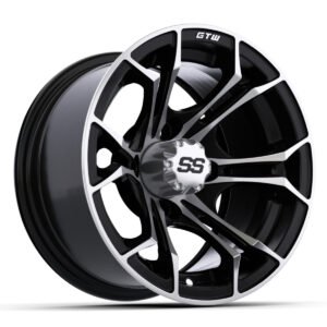 12″ GTW® Spyder Black with Machined Accents Wheel