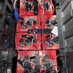 Golf cart self watering multiple batteries at once kit. Comes with a pump, tubing, easily attachable. For golf carts batteries that require water to keep them from getting to hot or corroding