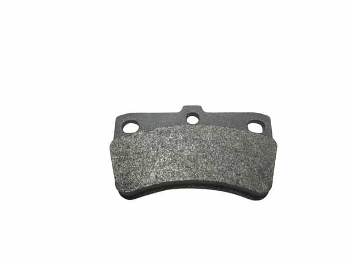 Brake pads and brake shoes slow down your vehicle. Brake pads squeeze a spinning metal disc and Brake pads squeeze a spinning metal disc or rotor. Brake shoes are used in drum brakes. They push outward against the inside of a spinning metal drum helping the golf cart brake or stop