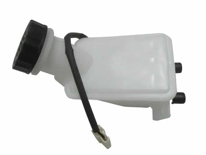 A canister that connects to your vehicle’s brake master cylinder when stopping a golf cart vehicle. Bintelli Brand. Beyond and Nexus models