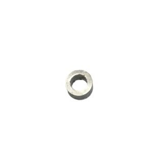 Collar or small mechanical bushing that is placed between the seatbelt mounting bolt and vehicle frame. this allows the seatbelt buckle or guide move freely and not rub against the interior upholstery, trim, or any other hardware